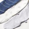 HonestBaby Baby 3-Pack Organic Cotton Footed Harem Pants, Dotted Stripe Navy Blue, Newborn view 2