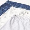 HonestBaby Baby 3-Pack Organic Cotton Footed Harem Pants, Dotted Stripe Navy Blue, Newborn view 3