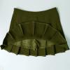 TONCHENGSD Women's High Waist Pleated Mini Skirt(ArmyGreen, XS) view 3