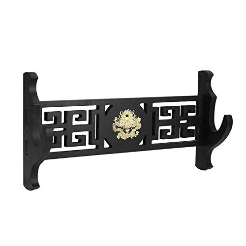 VIGAN 1/2/3 Layer Wall Mount Samurai Sword Holder Dragon Pattern Katana Stand Bracket (1-Tier)