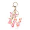 OKAICEN Fashion Alphabet Initial Letter Keychain Tassel Butterfly Pendant Key Ring for Purse Handbags Women Girl ('W') view 1