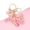 OKAICEN Fashion Alphabet Initial Letter Keychain Tassel Butterfly Pendant Key Ring for Purse Handbags Women Girl ('W') view 3