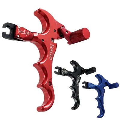 NoxDyn Archery Compound Bow Release 360 Rotatable Thumb Release for Hunting Accessories (Red)