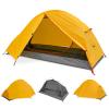 KAZOO Waterproof Backpacking Tent Ultralight 1 Person Lightweight Camping Tents 1 People Hiking Tents Aluminum Frame Double Layer (Eco-Friendly Fabric) (Bright Yellow) view 1