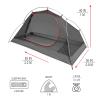 KAZOO Waterproof Backpacking Tent Ultralight 1 Person Lightweight Camping Tents 1 People Hiking Tents Aluminum Frame Double Layer (Eco-Friendly Fabric) (Bright Yellow) view 3