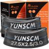 2 PCS 27.5" Heavy Duty Fat Tire Tubes 27.5 X 2.50/3.0 AV32MM Schrader Valve 64/76-584 Inner Tubes 27.5" Bicycle Tubes Compatible with 27.5x2.5 27.5x2.60 27.5x2.80 27.5x3.0 Bike Tire Tubes view 1