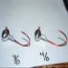 3/8 Football jig Heads 3/0 RED Sickle Hook 25 pk bass Walleye view 1