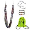 Aerial Yoga Hammock Aerial Pilates Silk Yoga Swing Set include Carabiners daisy Chain, Pose Guide 5.5 yards Set (Mandala flower) view 1