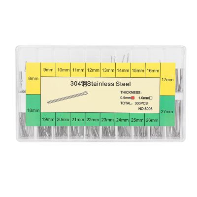 0.9mm watch bracelet split pin 304 stainless steel watch parts assortment 8-27mm watch band adjustment watch band top spring split pin parts watch top spring spring