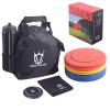 Disc Golf Set, Includes 1pc Bag with Water Bottle Pocket and Accessory Pocket, 2 Drivers, 2 Mid-Ranges, 2 Putters, 1 Mini Disc Marker and 1 Towel