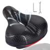 feizheng Comfort Wide Bike Seat for Women and Men,Most Comfortable Gel Bicycle Seat with Dual Shock Absorbing,Premium Bicycle Saddle Memory Foam Waterproof,Universal Fit for Exercise Bike view 1