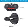feizheng Comfort Wide Bike Seat for Women and Men,Most Comfortable Gel Bicycle Seat with Dual Shock Absorbing,Premium Bicycle Saddle Memory Foam Waterproof,Universal Fit for Exercise Bike view 2