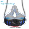 feizheng Comfort Wide Bike Seat for Women and Men,Most Comfortable Gel Bicycle Seat with Dual Shock Absorbing,Premium Bicycle Saddle Memory Foam Waterproof,Universal Fit for Exercise Bike view 4