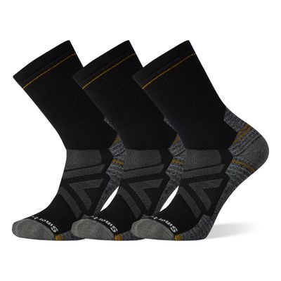 Smartwool Unisex Hike Full Cushion Crew Socks, Multipack - Black - X-Large