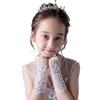 LeJulyeekay Lace Communion Gloves Wedding Pageant Princess Flower Girls Gloves (B-ivory) view 1