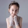 LeJulyeekay Lace Communion Gloves Wedding Pageant Princess Flower Girls Gloves (B-ivory) view 4