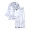Kids Tales 2Pcs Boys Girls Custom Satin Pajamas Set Add Your Own Text Design Silk Loungewear PJS Personalized Child Clothes Set view 1