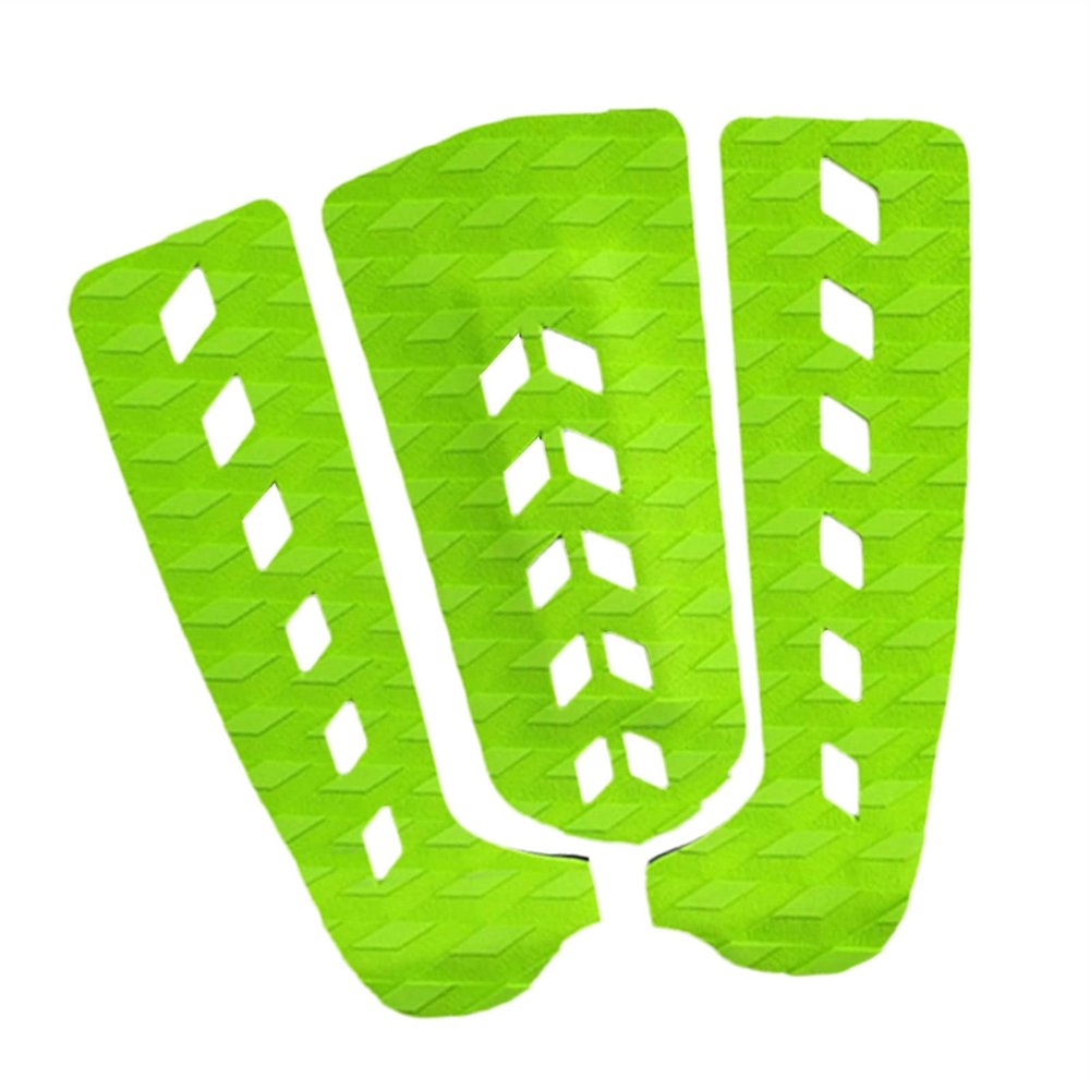 3Pcs/Set Anti-Slip Surfboard Traction Pad Stomp Pad Non Slip Skimboard Pad Surfboard Accessories (Color : Green as described)