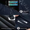 33,000ft Men's Rain Pants Waterproof Lightweight Breathable Golf Over Pants for Hiking Travel Cycling Outdoor Navy Blue view 3