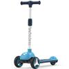 Toddler Scooters for Kids 3-5/5-7/8-12 Years Old, Boy's Foldable 3 Wheel Scooter for Kids Ages 6-12 with Adjustable Heights and Light Up LED Wheels(Blue Galaxy) view 1
