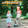 Toddler Scooters for Kids 3-5/5-7/8-12 Years Old, Boy's Foldable 3 Wheel Scooter for Kids Ages 6-12 with Adjustable Heights and Light Up LED Wheels(Blue Galaxy) view 2