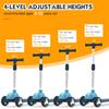 Toddler Scooters for Kids 3-5/5-7/8-12 Years Old, Boy's Foldable 3 Wheel Scooter for Kids Ages 6-12 with Adjustable Heights and Light Up LED Wheels(Blue Galaxy) view 3