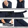 33,000ft Men's Rain Pants Waterproof Lightweight Breathable Golf Over Pants for Hiking Travel Cycling Outdoor Navy Blue view 4