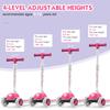 Toddler Scooters for Kids 3-5/5-7/8-12 Years Old, Girl's Foldable 3 Wheel Scooter for Kids Ages 6-12 with Adjustable Heights and Light Up LED Wheels view 3