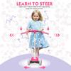 Toddler Scooters for Kids 3-5/5-7/8-12 Years Old, Girl's Foldable 3 Wheel Scooter for Kids Ages 6-12 with Adjustable Heights and Light Up LED Wheels view 4