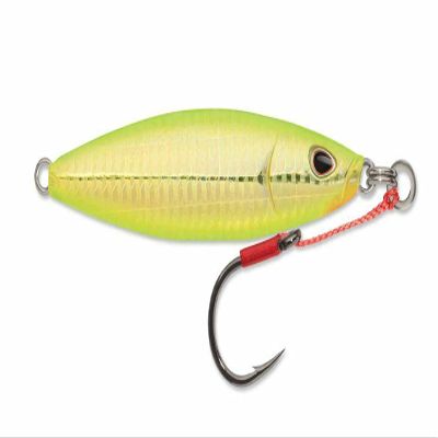 Williamson Lures Koika Jig 100 - Silver Chartreuse - 3.5oz 4'' Metal Jigging Lure