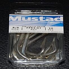 10 Mustad 7754DT-80 Size 8/0 Saltwater Big Game Bay King Duratin 2X Hooks