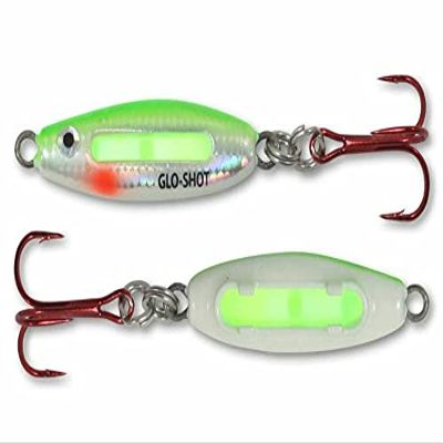 Northland Tackle Glo-Shot Fire-Belly Spoon - Super Glo Perch - 3/8 oz Ice Lure