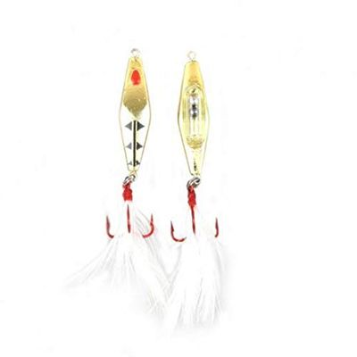 Clam JM Custom Rattlin Blade Spoon Gold 1/4 oz #6 Treble Hook Ice Lure