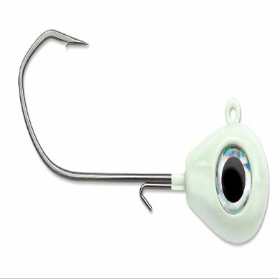 VMC SLJ Sleek Jig 3/8 oz - Glow - Pack of 4 Jig Heads