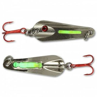Northland Tackle Glo Shot Spoon Metallic Silver GSS2-11 1/16 oz Ice Fishing