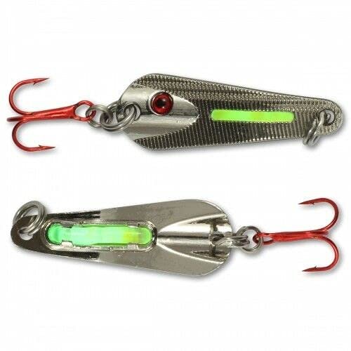 Northland Tackle Glo Shot Spoon Metallic Silver GSS2-11 1/16 oz Ice Fishing