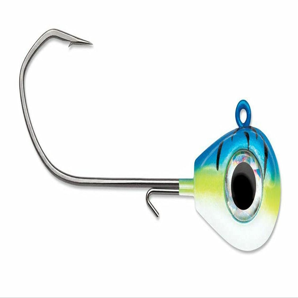 VMC SLJ Sleek Jig 3/8 oz - Blue Fire UV - Pack of 4 Jig Heads