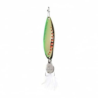 Clam Super Leech Flutter Spoon Perch 3/8 oz #6 Treble Hook Ice Lure