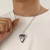 beautlace Guitar Pick Necklace Silver Plated Guitar with Music Note Pendant Jewelry for Music Lover Men and Women KP0157W view 2
