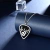 beautlace Guitar Pick Necklace Silver Plated Guitar with Music Note Pendant Jewelry for Music Lover Men and Women KP0157W view 3