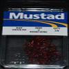 25 Pack Mustad 35647R Blood Red Size 2 Round Bend Treble Hooks - Crankbaits/etc view 1