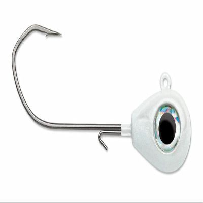 VMC SLJ Sleek Jig 1/2 oz - White - Pack of 4 Jig Heads