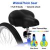 HH HILAND Beach Cruiser Bike for Adults, 26 inch Step-Through Frame Womens Bicycle, Single Speed City Bike Commuter Bicycle for Women, Rear Coaster Brakes, Black Blue Red view 4