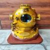 Antique Scuba Diving Divers Helmet US Navy Mark V Deep Sea Marine Divers with Base view 1