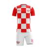 ORKY Men Soccer Jersey with Short, Kids Customize Name Number Team Uniform, Croatia Fan Boy Girl Sport Shirt (Red, 120cm view 1