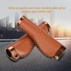 1 Pair PU Leather Bike Handle Grips, Mountain Bike Grips Handlebar Grips Bicycle Handle Bar Cover for Cycling (Brown) view 4