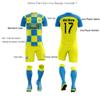 ORKY Men Soccer Jersey with Short, Kids Customize Name Number Team Uniform, Croatia Fan Boy Girl Sport Shirt (Blue, 160cm view 4