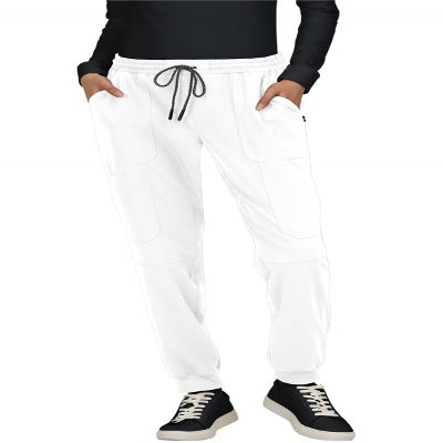 KOI Next Gen Good Vibe Women's 7-Pocket Stretch Jogger White XL