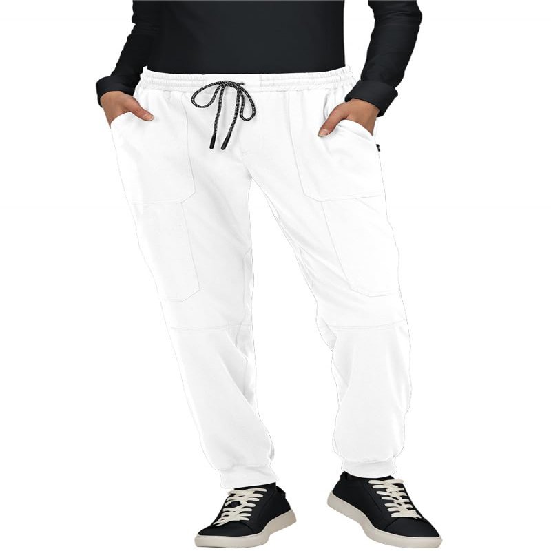 KOI Next Gen Good Vibe Women's 7-Pocket Stretch Jogger White XL