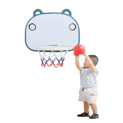Basketball Rim Indoor Mini Basketball Hoop Can Draw Pictures, Portable Non-Perforated Basketball Hoop Can Be Folded for Storage (Color : Blue, Size : Style2)